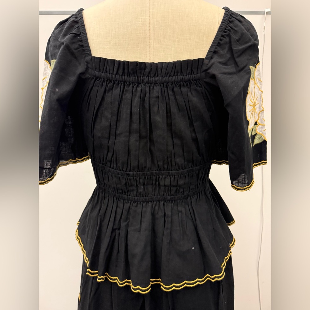 Jennifer & Grace Black Embroidered Women's Skirt Set - Medium - Picture 8 of 9